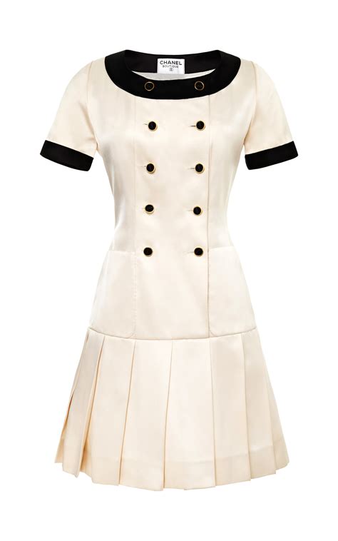 chanel white dress 2013|Chanel knee length ladies dresses.